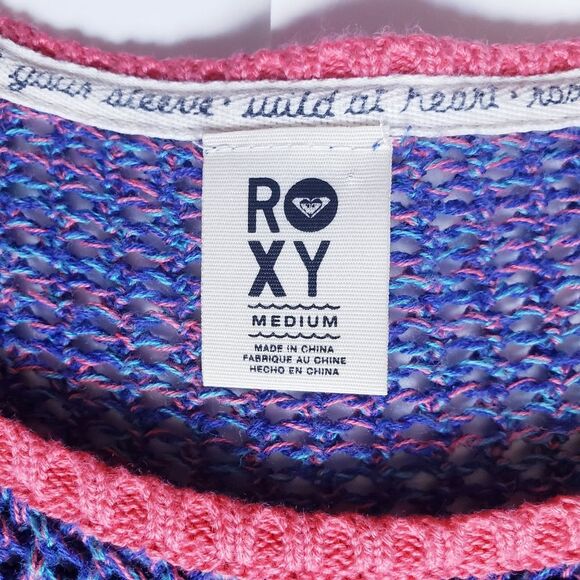 ROXY Purple/Pink Big Knit Sweater - Medium - - Picture 7 of 12